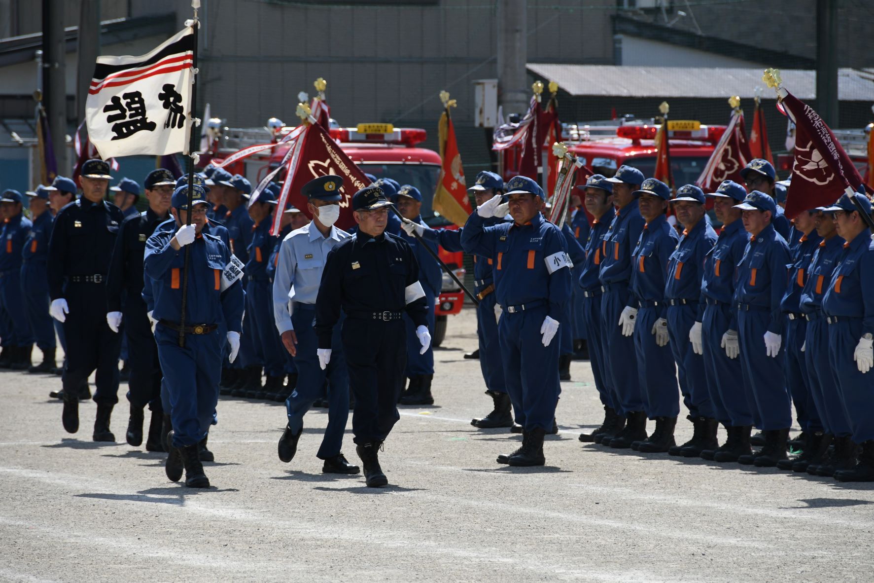 久慈市消防団特別点検を開催しました(令和4年6月26日)／久慈市