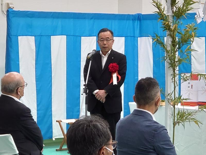 株式会社十文字丸善スープ竣工式における市長挨拶