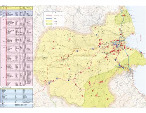 岩手県の情報を示したマップ
